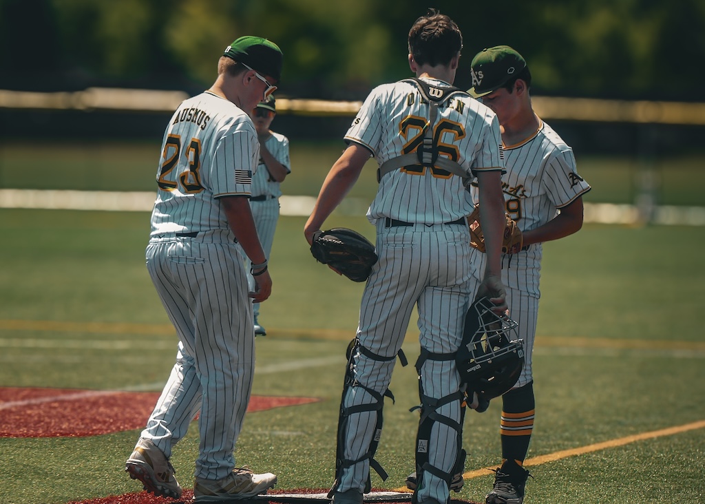Player conference on the field